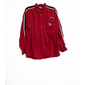 Dale Earnhardt Jr. Red Button-Up Shirt With Embroidered Details